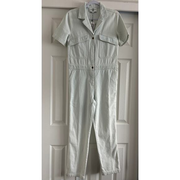 Hunter Brown coverall jumpsuit womens Small boilersuit light wash denim New NWT - Picture 1 of 6